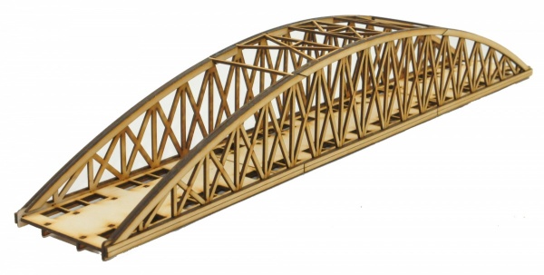 TT-BR016 Single Track Long Bowstring Rail Bridge TT:120 Gauge Model Laser Cut Kit